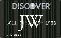 discover black monogram card